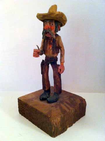 Cowboy Smoking a Pipe